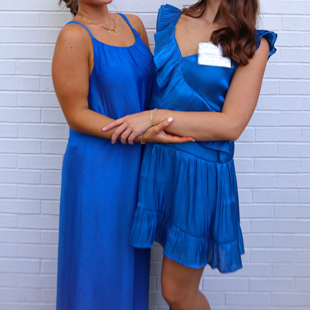 TCEC Blue Ruffle Mini Dress - Picture 3 of 3